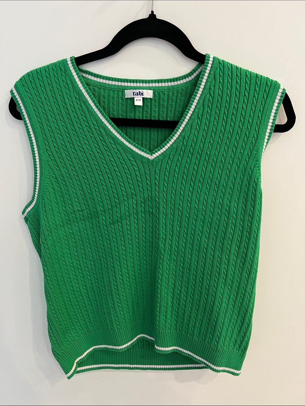 TABI | Green Cable Knit Sweater Vest